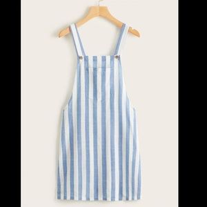 Denim Blue and White Striped Dress